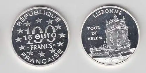 100 Franc Silber Münze Frankreich Bedeutende Bauwerke 1997 (116536)