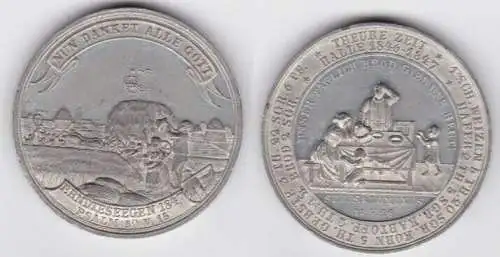 Medaille Teuerungsmedaille Erndtesegen 1847 Halle 1846-1847 (138028)