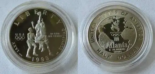 1/2 Dollar Kupfer-Nickel Münze USA Olympiade 1996 Atlanta 1995 S (114994)