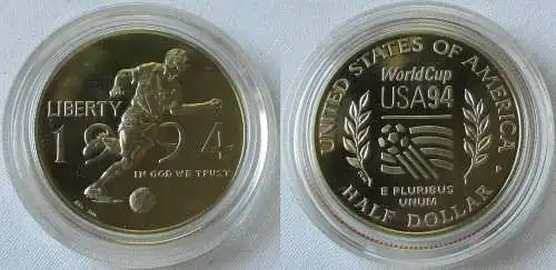 1/2 Dollar Nickel Münze USA Fussball WM 1994 (111225)