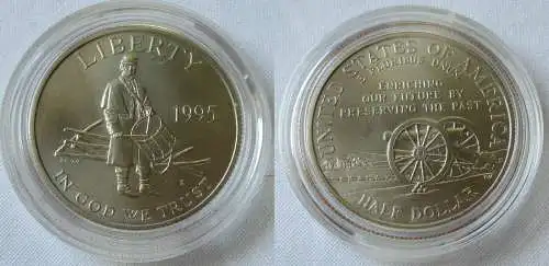 1/2 Dollar Kupfer-Nickel Münze USA Gedenkstätte Gettysburg 1995 (111995)