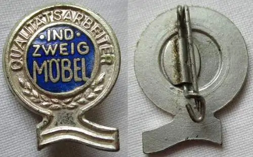 Abzeichen DDR Qualitätsarbeiter Industrie Zweig Möbel Stufe Silber (142323)