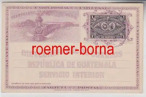 74841 seltene Ganzsachen Postkarte Guatemala 1 Centavo 1897