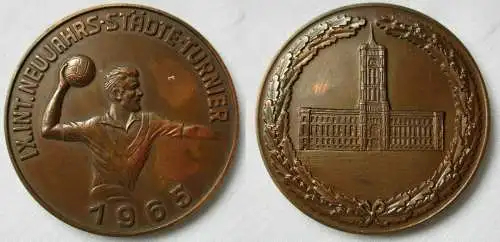 Medaille IX. Internationale Neujahrs-Städte-Turnier 1965 in Bronze (141010)