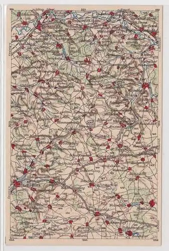 96534 Landkarten Ak Wona-Karte 1007 Ausgabe A Lichtenfels (Oberfranken)