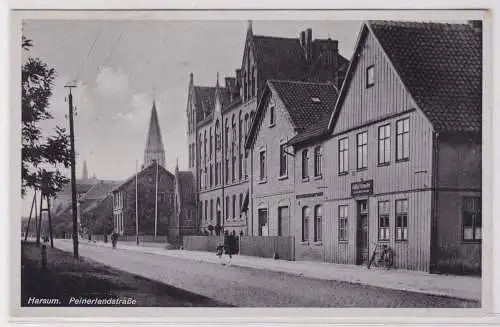 900519 Feldpost Ak Harsum Peinerlandstrasse mit Gasthof 1941