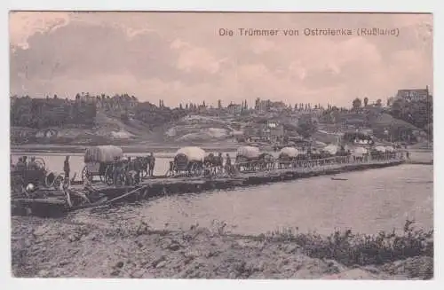 92887 Feldpost Ak  Die Trümmer von Ostrolenka (Russland) 1916