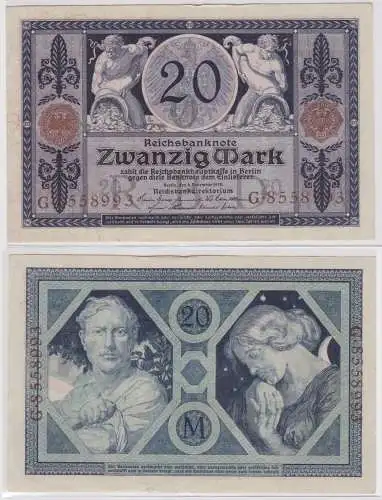 20 Mark Reichsbanknote 4.11.1915 Rosenberg Nr.53 Erh.I-II (156788)