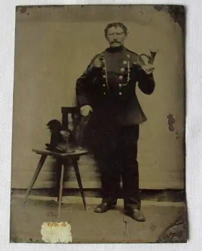 Postbote auf Zinn Art Fotografie 19.Jahrhundert um 1880 (132330)