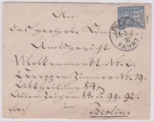 96807 Privatpost Brief Neue Berliner Omnibus & Packetfahrt AG 1892