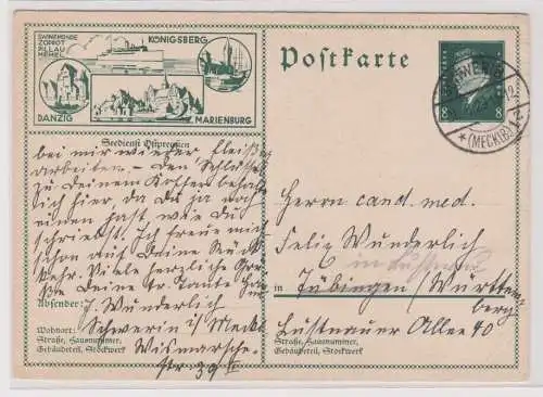 71021 GS Ak Seedienst Ostpreussen Danzig, Königsberg, Marienburg, Memel 1929