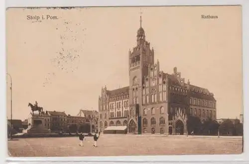 01151 Feldpost Ak Stolp in Pommern Rathaus 1915