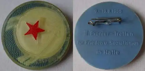 DDR Abzeichen III. Pionier-Treffen für Frieden & Sozialismus Halle 1958 (140563)