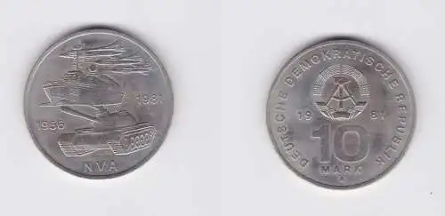 DDR Gedenk Münze 10 Mark 25 Jahre Nationale Volksarmee NVA 1981 (127083)