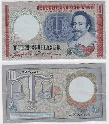 10 Gulden Banknote Niederlande 1953 (121998)