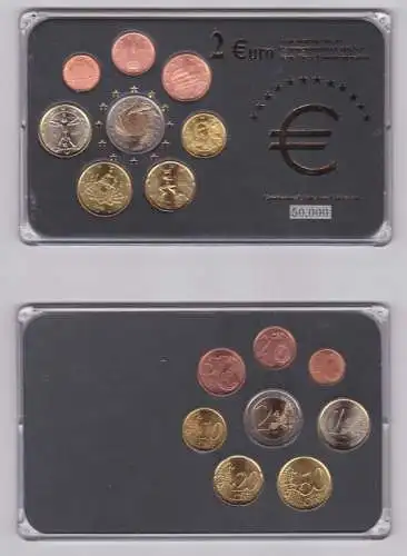 Italien KMS Gedenkmünzensatz 1 Cent bis 1 Euro + 2 Euro Gedenkmünze (126951)