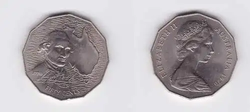 50 Cents Kupfer Nickel Münze Australien 1970 (126778)