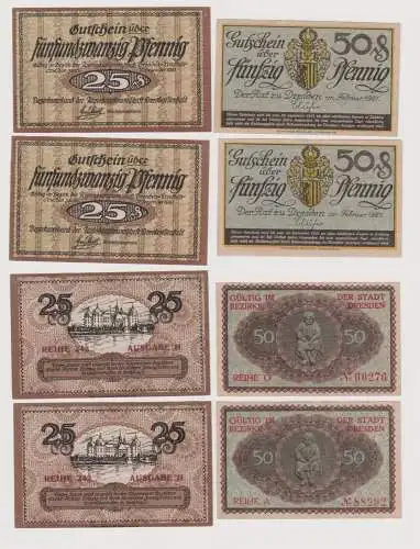 4 Banknoten Notgeld Stadt Dresden 1919-1921 (153472)