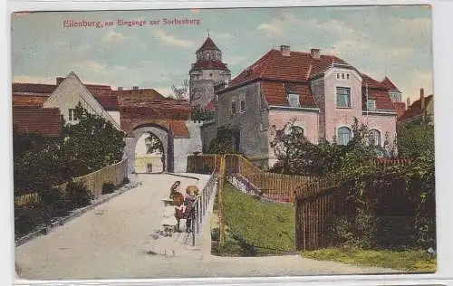 93125 AK Eilenburg - Eingang zur Sorbenburg, davor Kinder 1913