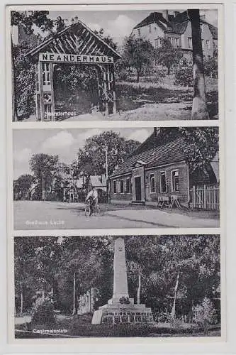 75991 Mehrbild Ak Küstrin Neanderhaus, Gasthaus Lucke, Denkmalsplatz 1943