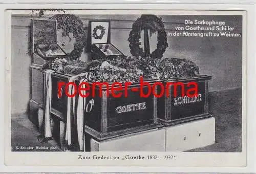 72620 Ak Weimar Dir Sarkophage von Goethe und Schiller in der Fürstengruft 1932