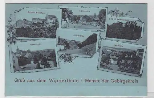 92555 Mehrbild Ak Gruß aus dem Wipperthale im Mansfelder Gebirgskreis 1918