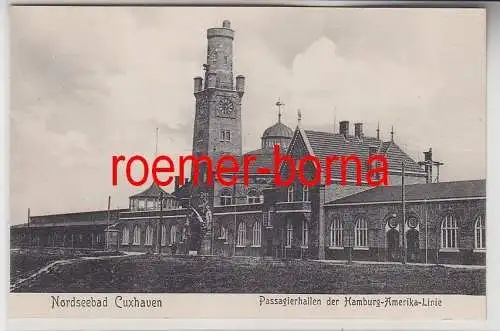 76526 Ak Nordseebad Cuxhaven Passagierhallen der Hamburg Amerika Linie um 1910