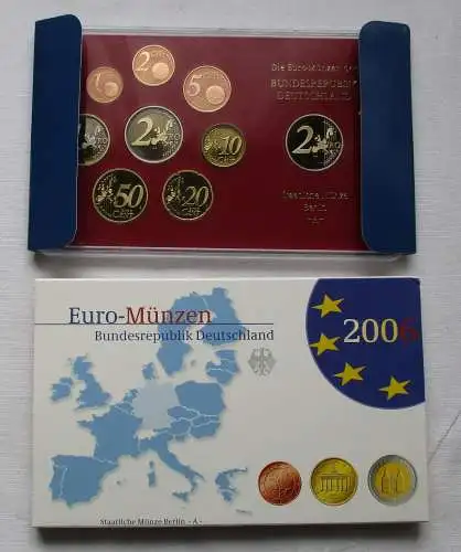 BRD KMS Kursmünzensatz Umlaufmünzenserie 2006 A Berlin Spiegelglanz /162525