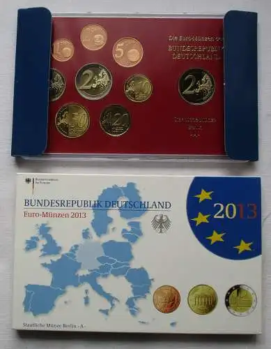 BRD KMS Kursmünzensatz Umlaufmünzenserie 2013 A Berlin Spiegelglanz /165180