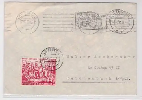 907183 DDR Brief deutsch-chinesische Freundschaft Mi 287 EF 22.12.1951