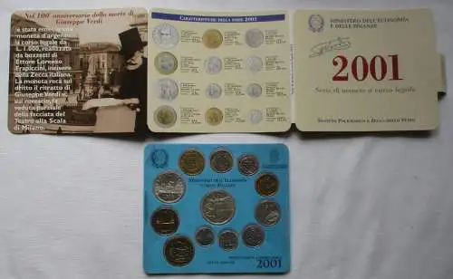 KMS Kursmünzensatz Italien 2001 Stempelglanz OVP (131742)