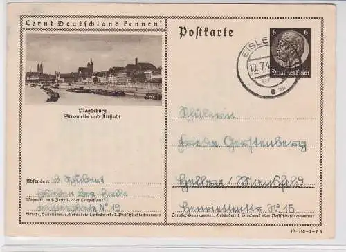 907809 Bildpostkarte P 236 Magdeburg Stromelbe und Altstadt 1940