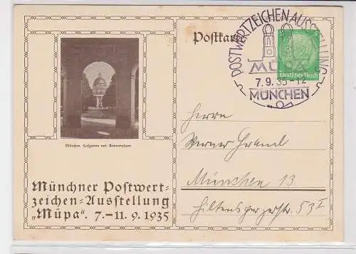 906526 Ganzsachen Ak Münchner Postwertzeichen Ausstellung "Müpa" 1935