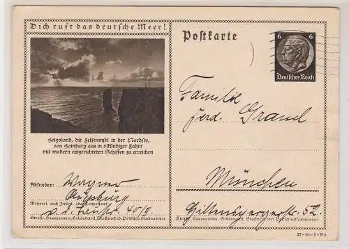 83815 Bildpostkarte P 236 Helgoland, die Felseninsel in der Nordsee 1937