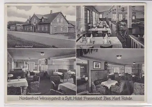 73862 Ak Nordseebad Wenningstedt auf Sylt Hotel Friesenhof um 1940