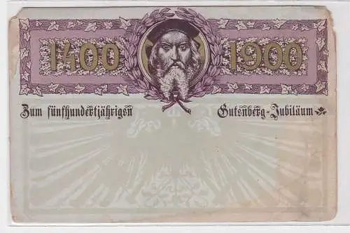 59242 Ak Zum 500jährigen Gutenberg Jubiläum 1400-1900