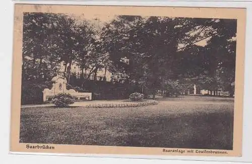 901315 Ak Saarbrücken Saaranlage mit Louisenbrunnen 1920