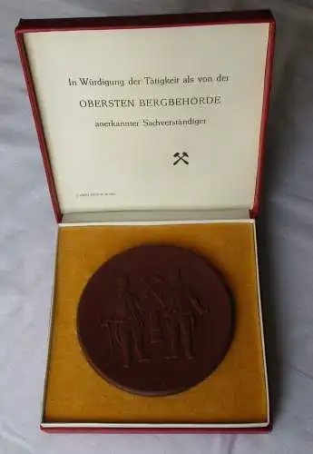 DDR Porzellan Medaille anerkannter Sachverständiger Oberste Bergbehörde (107932)