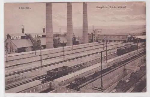 81315 Bergbau Ak Eisleben Krughütte (Bunkeranlage) um 1920