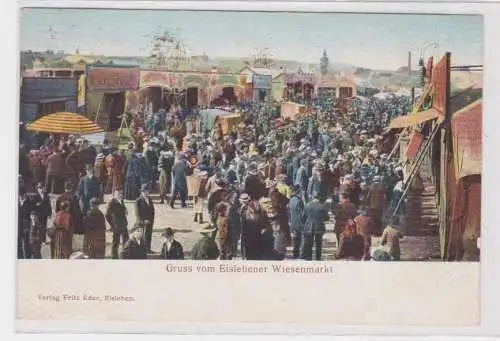 904028 Ak Gruß vom Eislebener Wiesenmarkt 1908