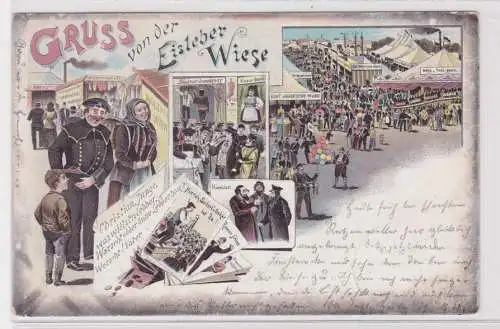 903959 Ak Lithographie Gruß von der Eisleber Wiese 1897