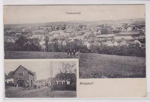 900476 Mehrbild Ak Ahlsdorf Kolonialwarenladen und Totalansicht 1912