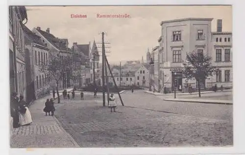 30052 Ak Eisleben Rammtorstrasse mit Geschäften um 1910