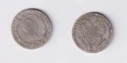 5 Kreuzer Silber Münze Österreich Franz II. 1818 B ss+ (142791)