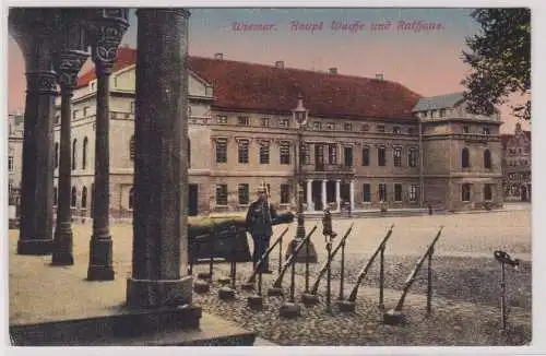 903405 Ak Wismar Haupt Wache und Rathaus 1931
