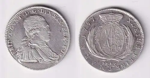 Sachsen-Albertinische Linie 1/3 Taler Silber Münze 1797 IEC ss/vz (161927)