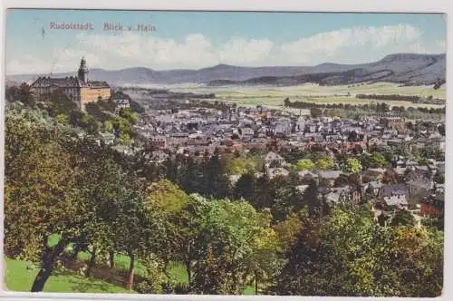 904124 Feldpost Ak Rudolstadt Blick vom Hain 1915