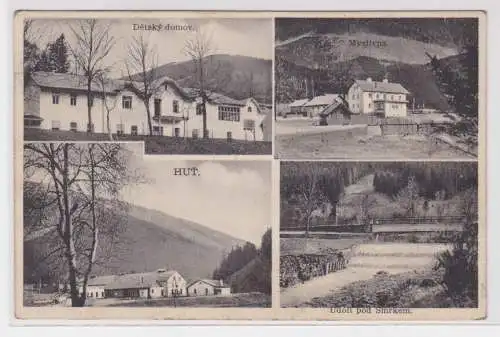 903674 AK Horní Čeladná (Tscheladna) - HUŤ, Dĕtský domov, Myslivna 1927