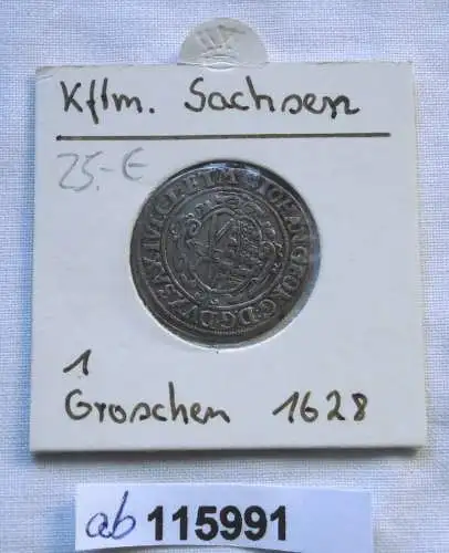 1 Groschen Silber Münze Kurfürstentum Sachsen 1628 (115991)