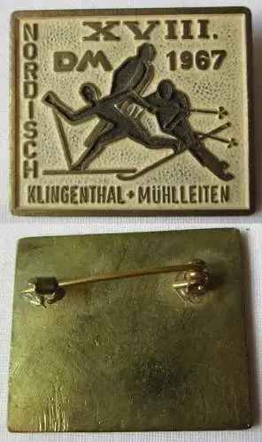 Abzeichen XVIII. Skimeisterschaften Nordisch Klingenthal-Mühlleiten 1967 /142087